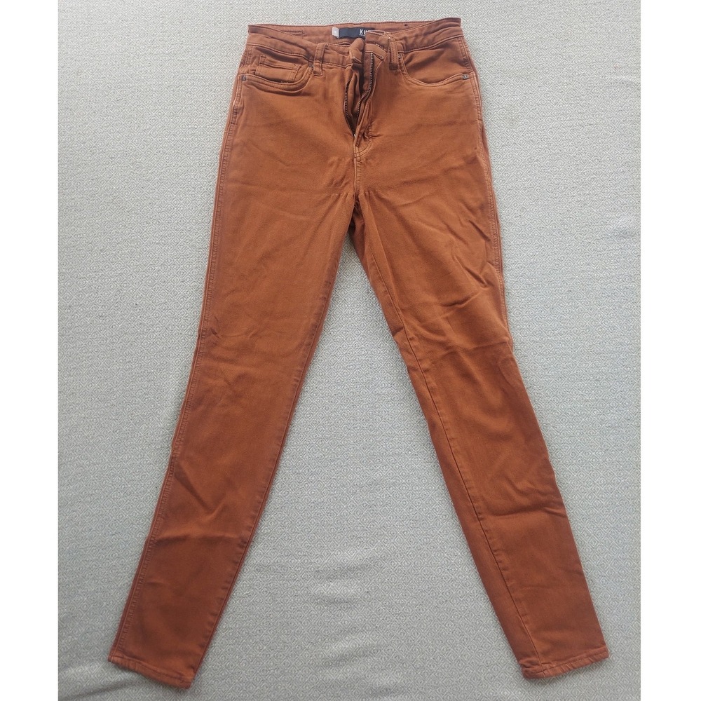 Kut from the Kloth Pants Women 10 Brown Skinny Diana Stretch Rust Five Pocket